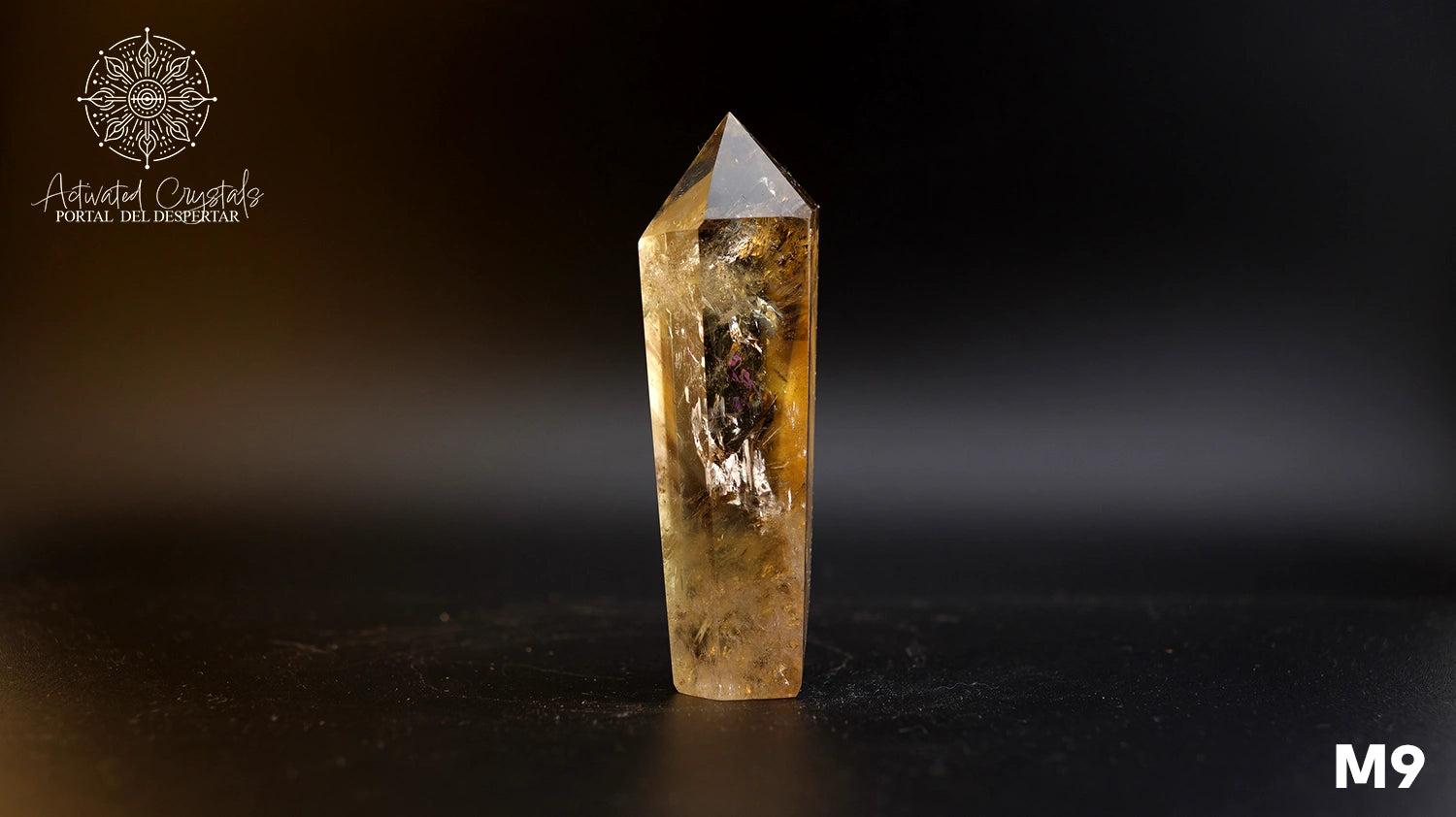 Torre de Citrino Dorado Ahumado Manifestador. Cristales activados para la abundancia, prosperidad y protección. Cuarzo natural | Pieza Única