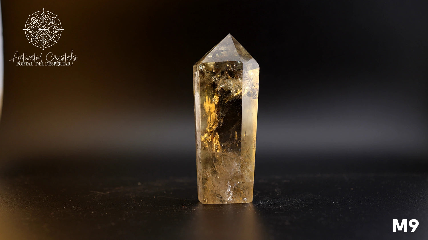 Torre de Citrino Dorado Ahumado Manifestador. Cristales activados para la abundancia, prosperidad y protección. Cuarzo natural | Pieza Única