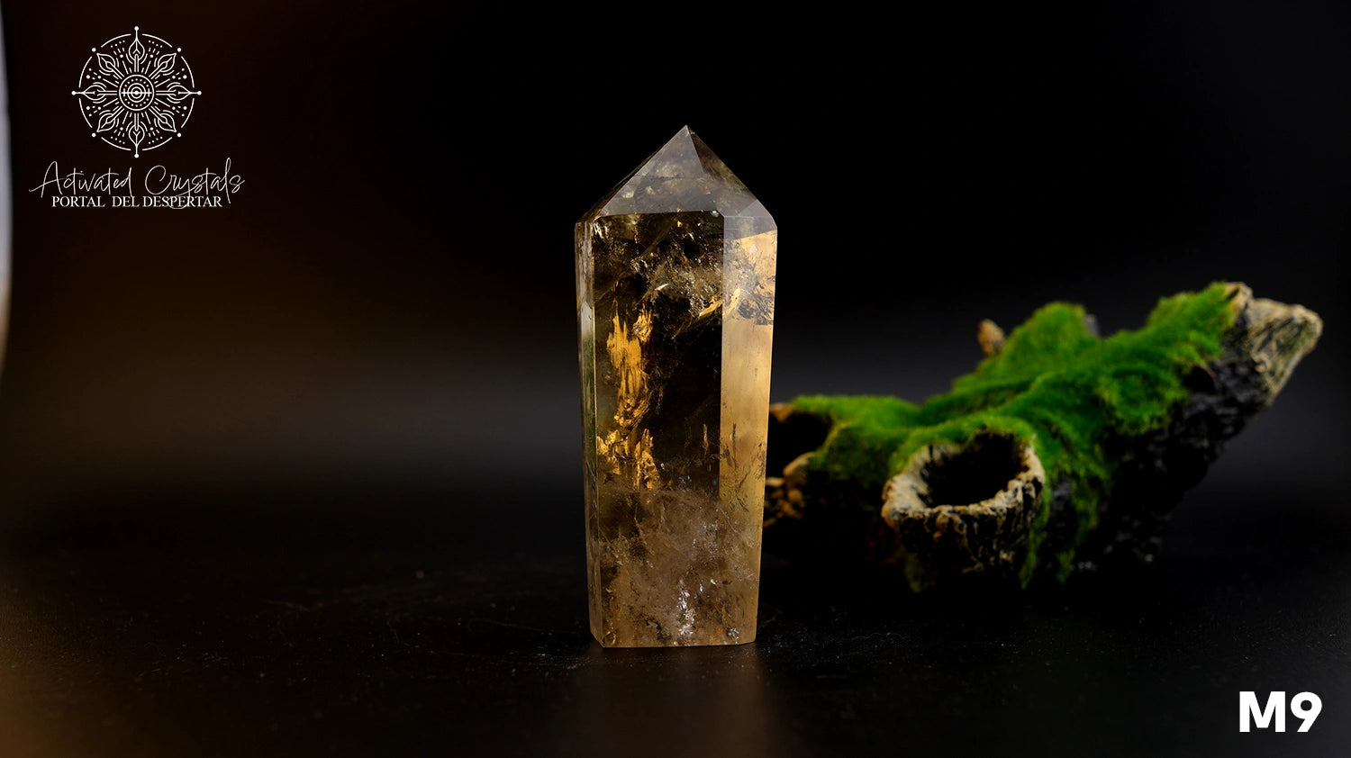 Torre de Citrino Dorado Ahumado Manifestador. Cristales activados para la abundancia, prosperidad y protección. Cuarzo natural | Pieza Única