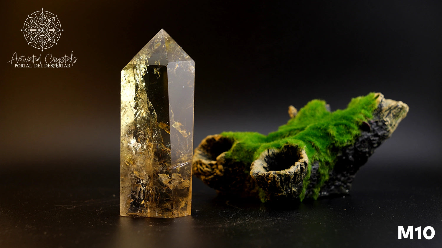 Torre de Citrino Dorado Ahumado Manifestador. Cristales activados para la abundancia, prosperidad y protección. Cuarzo natural | Pieza Única