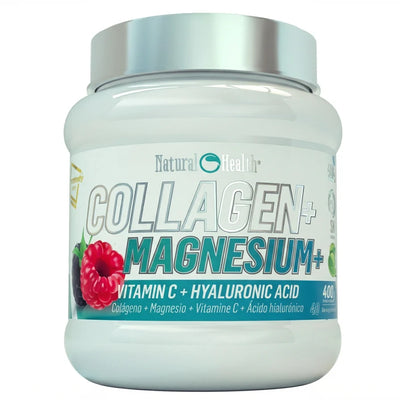 Colágeno + Magnesio + Ácido hialurónico + Vitamina C | Sabor Frutos del Bosque | 400 gr