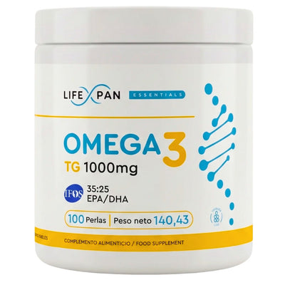 LifeXpan® Omega 3 Ultra Puro IFOS® – 1000 mg | Alta concentración 35% EPA + 25% DHA con Vitamina E | 100 perlas