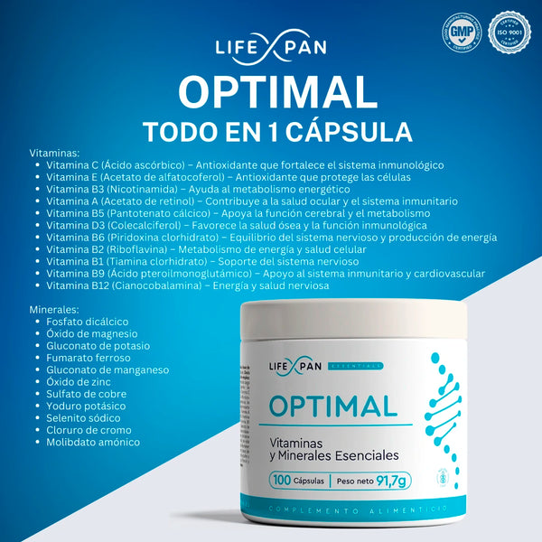 multivitamínico con antioxidantes LifeXpan Essentials Optimal