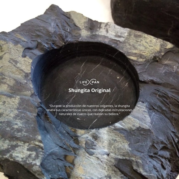 Pack 2 Pirámides Shungita Natural + Protección Móvil - LifeXpan® Quantum Shield