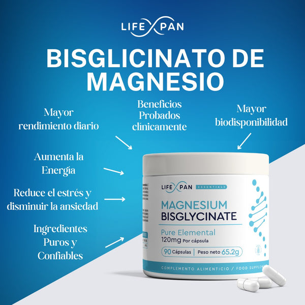 combo lifexpan complementos alimenticios longevidad magnesio