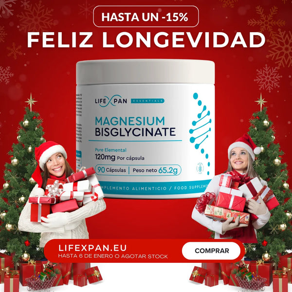 LifeXpan® Bisglicinato de Magnesio – Alta Biodisponibilidad y Absorción Suave | Magnesio Quelado con Glicina – 120 mg Elementales por Cápsula | Energía, Estrés y Sueño Reparador | 90 Cápsulas Veganas