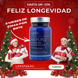 LifeXpan® NR PURO 60 | Avanzado NAD+ | Nicotinamida Ribósido Pura | 60 cápsulas