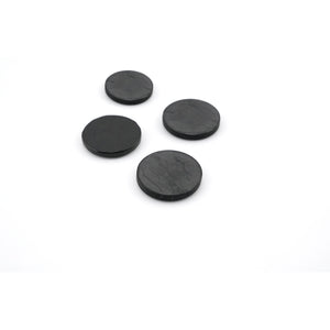 Shungita x4 Placas de 25 mm para Teléfono Móvil con Adhesivo Circular | Protección EMF y Equilibrio | LifeXpan Quantum Shield