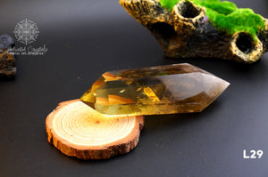 Gran Citrino Maestro de Doble Punta | Activado y programado para la Abundancia, la manifestación, la limpieza y la protección del aura Cuarzo natural | Pieza Única