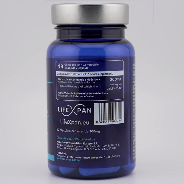 Lifexpan NR puro 60 capsulas reverso