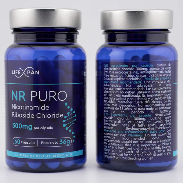 Lifexpan NR puro 60 capsulas reverso