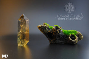 Torre de Citrino Dorado Ahumado Manifestador. Cristales activados para la abundancia, prosperidad y protección. Cuarzo natural | Pieza Única