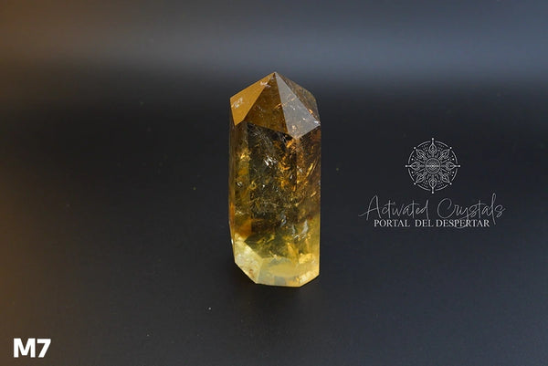 Torre de Citrino Dorado Ahumado Manifestador. Cristales activados para la abundancia, prosperidad y protección. Cuarzo natural | Pieza Única