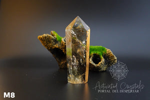 Torre de Citrino Dorado Ahumado Manifestador. Cristales activados para la abundancia, prosperidad y protección. Cuarzo natural | Pieza Única