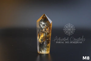 Torre de Citrino Dorado Ahumado Manifestador. Cristales activados para la abundancia, prosperidad y protección. Cuarzo natural | Pieza Única