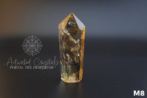 Torre de Citrino Dorado Ahumado Manifestador. Cristales activados para la abundancia, prosperidad y protección. Cuarzo natural | Pieza Única