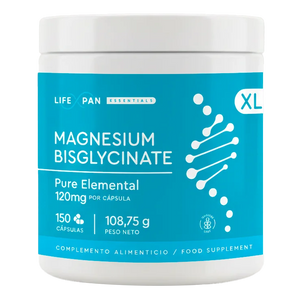 LifeXpan® Bisglicinato de Magnesio XL - 120 mg Puro Elemental | Energía, Estrés y Sueño Reparador | 150 Cápsulas Veganas