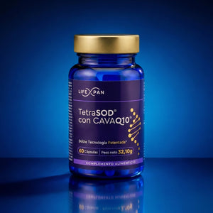 NUEVO* LifeXpan® CavaQ10® + TetraSOD® – Doble Patente de Alta Absorción (18× Biodisponibilidad) y Defensa Antioxidante Celular (30x SOD) | 60 Cápsulas Veganas