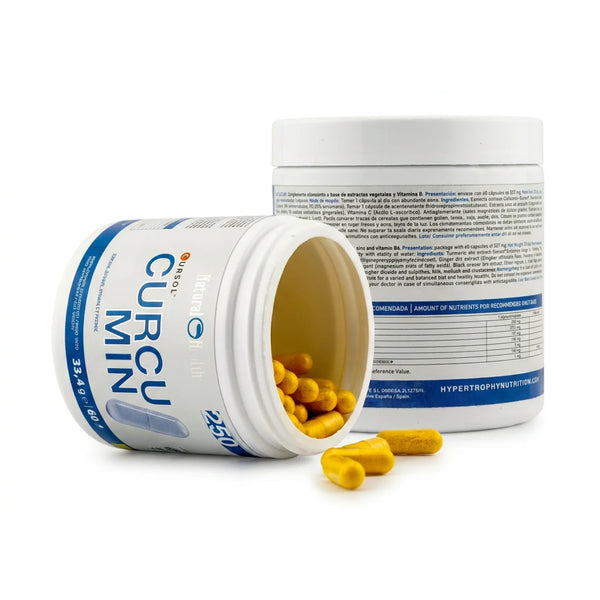 Curcumin Cursol® + Bioperine® Producto Patentado con Jengibre y Vitamina C | Cúrcuma de Alta Biodisponibilidad | 60 Cápsulas
