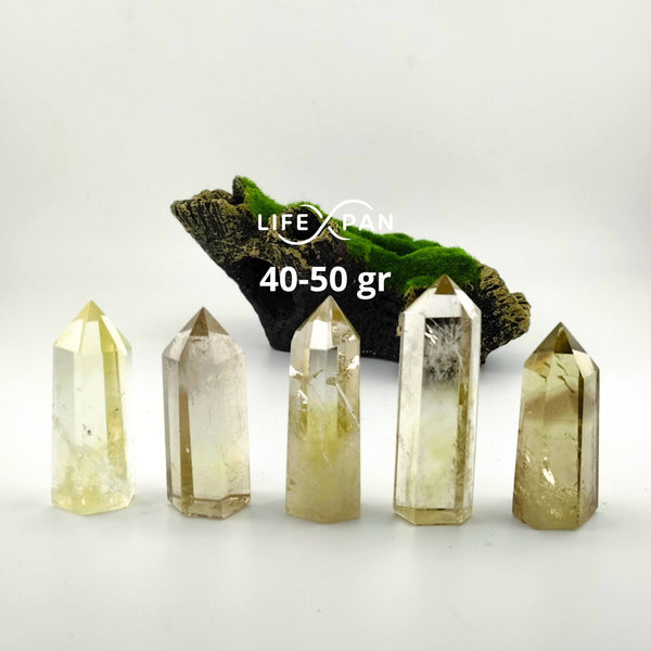 Citrino Punta Canalizadora Natural – Cristal Energético para Prosperidad, Abundancia y Transmutación de Energías – LifeXpan