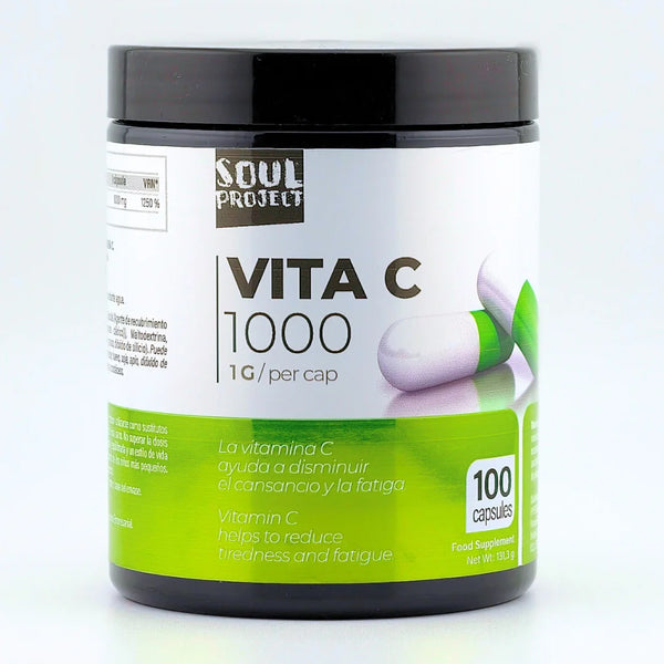 Vitamina C Alta Dosis 1000 mg – 100 Cápsulas | Refuerzo Inmunitario, Antioxidante y Antifatiga