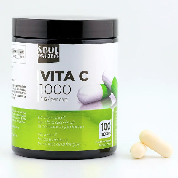 Vitamina C Alta Dosis 1000 mg – 100 Cápsulas | Refuerzo Inmunitario, Antioxidante y Antifatiga