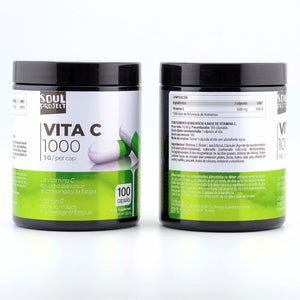 Vitamina C Alta Dosis 1000 mg – 100 Cápsulas | Refuerzo Inmunitario, Antioxidante y Antifatiga