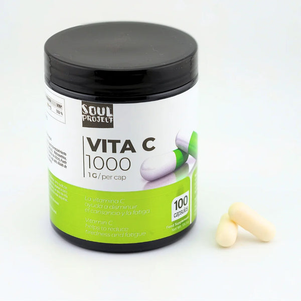 Vitamina C Alta Dosis 1000 mg – 100 Cápsulas | Refuerzo Inmunitario, Antioxidante y Antifatiga
