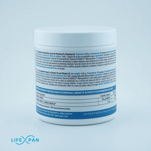 Vitamina D3 + K2 | Patentada MenaQ7 es la K2 - Mk-7 | Alta biodisponibilidad y efecto de liberación prolongada| 90 cápsulas