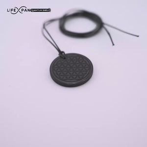 [Nuevo] Colgante Shungita Flor de la Vida | Hecho a Mano | Protección EMF y Equilibrio | LifeXpan Quantum Shield