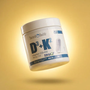 Vitamina D3 + K2 | Patentada MenaQ7® con K2 - Mk-7 | Alta biodisponibilidad y efecto de liberación prolongada| 90 cápsulas