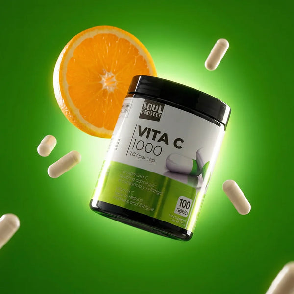 Vitamina C Alta Dosis 1000 mg – 100 Cápsulas | Refuerzo Inmunitario, Antioxidante y Antifatiga